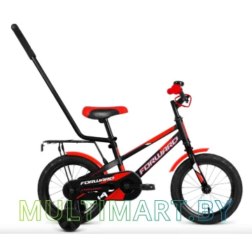 Детский велосипед Forward Meteor 14 2020 (черный/красный)